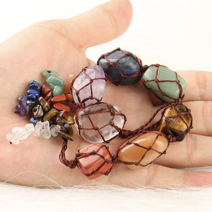 Natural Stone Hanging Chakra Crystals for Car by HitMyNeed