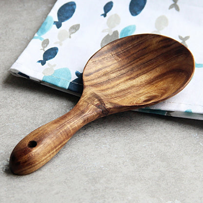 Natural Teak Wooden Rice Spoon 18cm by HitMyNeed