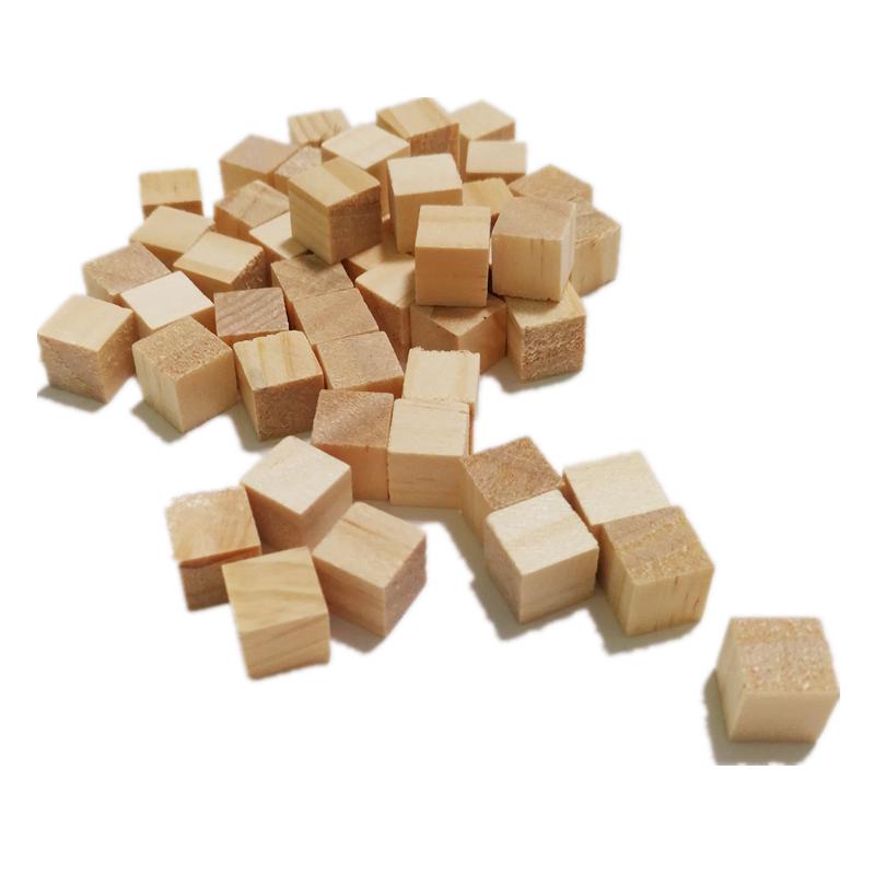 Natural Unfinished Wood Blocks 10mm (50 Pack) by HitMyNeed