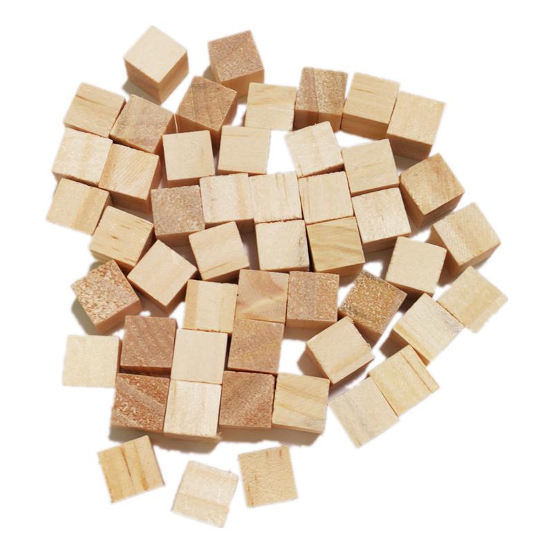 Natural Unfinished Wood Blocks 10mm (50 Pack) by HitMyNeed