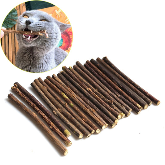 Natural Wood Cat Dental Sticks (20 Pack) by HitMyNeed