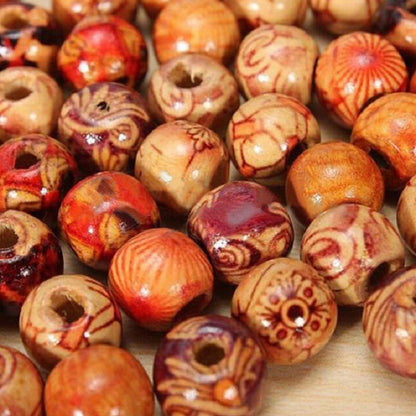 Natural Wooden Beads for Braids & Jewelry, 100-Pack by HitMyNeed