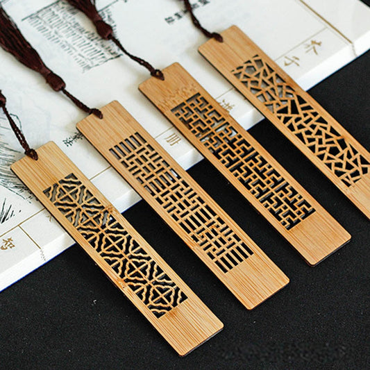 Natural Wooden Bookmark with Tassel by HitMyNeed