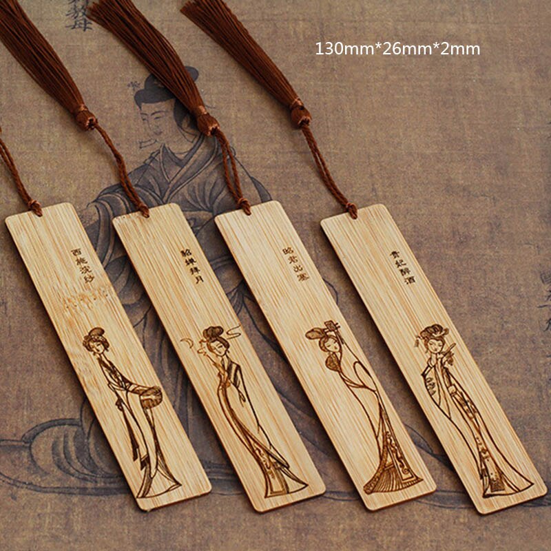 Natural Wooden Bookmark with Tassel by HitMyNeed