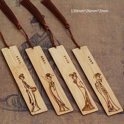 Natural Wooden Bookmark with Tassel by HitMyNeed