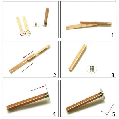 Natural Wooden Candle Wicks with Bases (50 Pack) by HitMyNeed