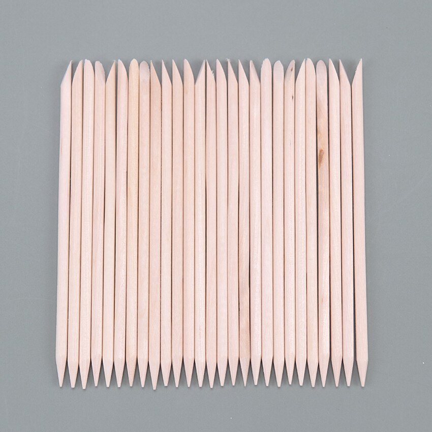 Natural Wooden Cuticle Sticks 100 Pack by HitMyNeed