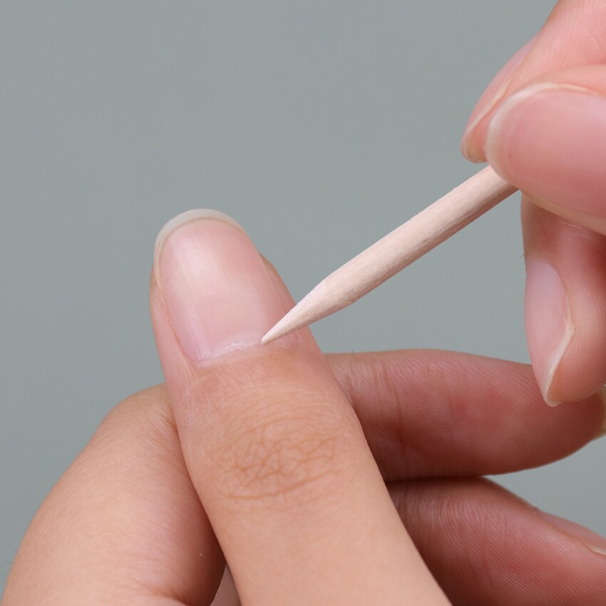 Natural Wooden Cuticle Sticks 100 Pack by HitMyNeed