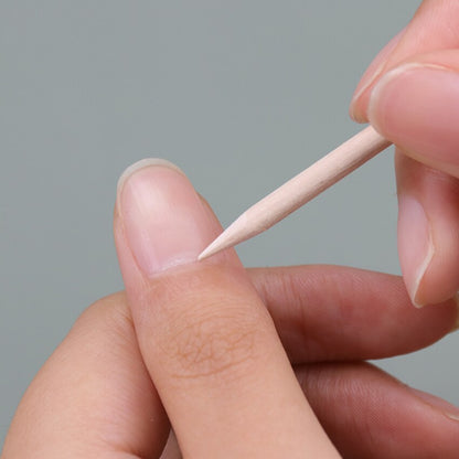 Natural Wooden Cuticle Sticks 100 Pack by HitMyNeed
