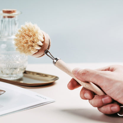 Natural Wooden Dish Brush with Handle 24cm by HitMyNeed