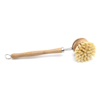 Natural Wooden Dish Brush with Handle 24cm by HitMyNeed