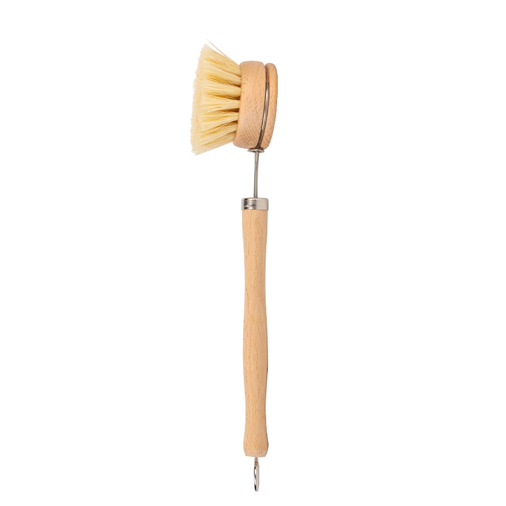 Natural Wooden Dish Brush with Handle 24cm by HitMyNeed