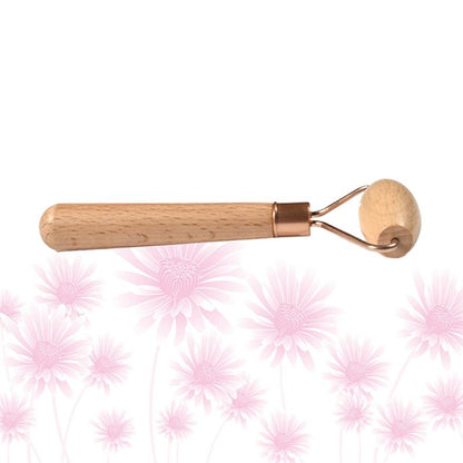 Natural Wooden Face Roller for Facial Massage by HitMyNeed
