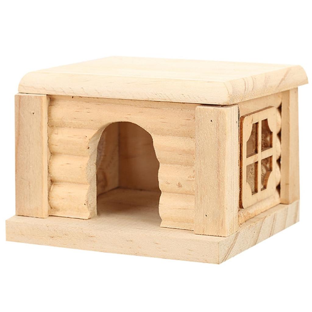 Natural Wooden Hamster Hideout House by HitMyNeed