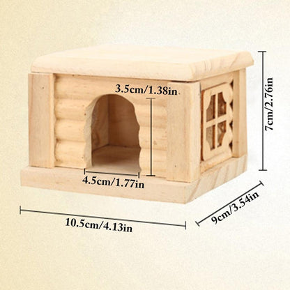 Natural Wooden Hamster Hideout House by HitMyNeed