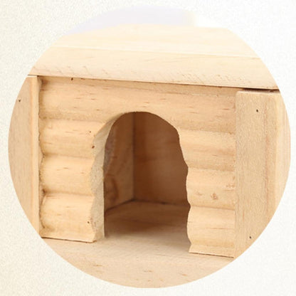 Natural Wooden Hamster Hideout House by HitMyNeed