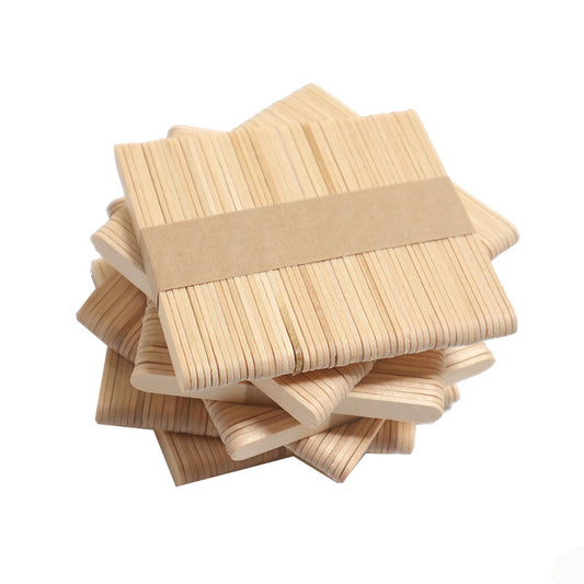 Natural Wooden Popsicle Sticks (50 Pack) by HitMyNeed
