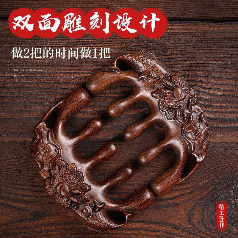 Natural Wooden Scalp Massage Comb by HitMyNeed