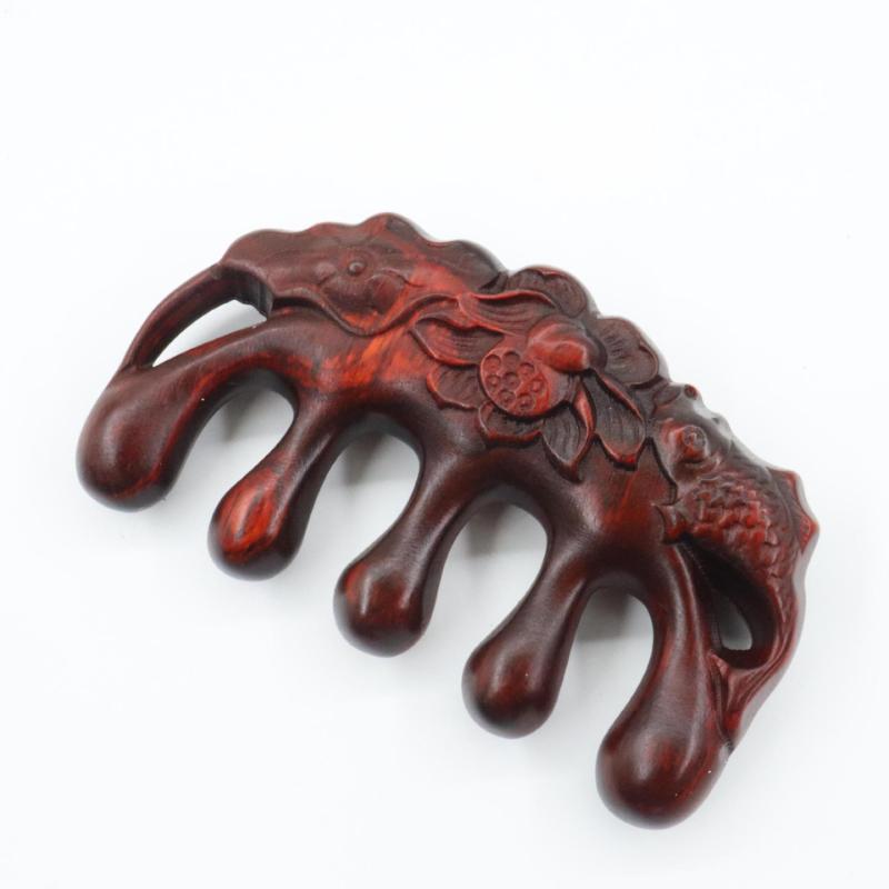 Natural Wooden Scalp Massage Comb red-sandalwood by HitMyNeed