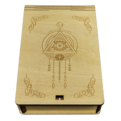 Natural Wooden Tarot Card Storage Box by HitMyNeed