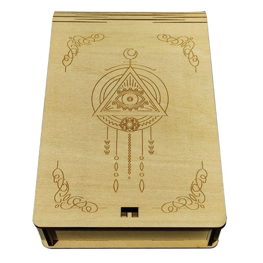 Natural Wooden Tarot Card Storage Box by HitMyNeed