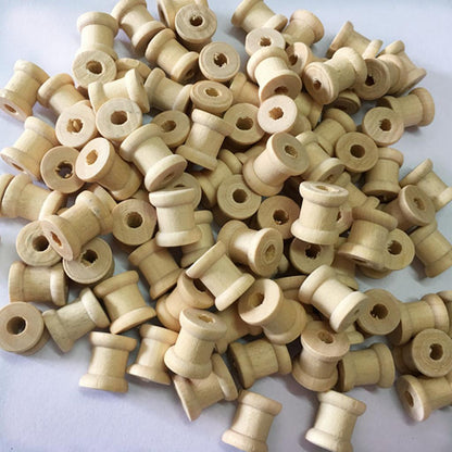 Natural Wooden Thread Spools 100 Pack by HitMyNeed
