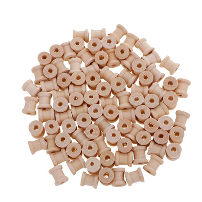 Natural Wooden Thread Spools 100 Pack by HitMyNeed