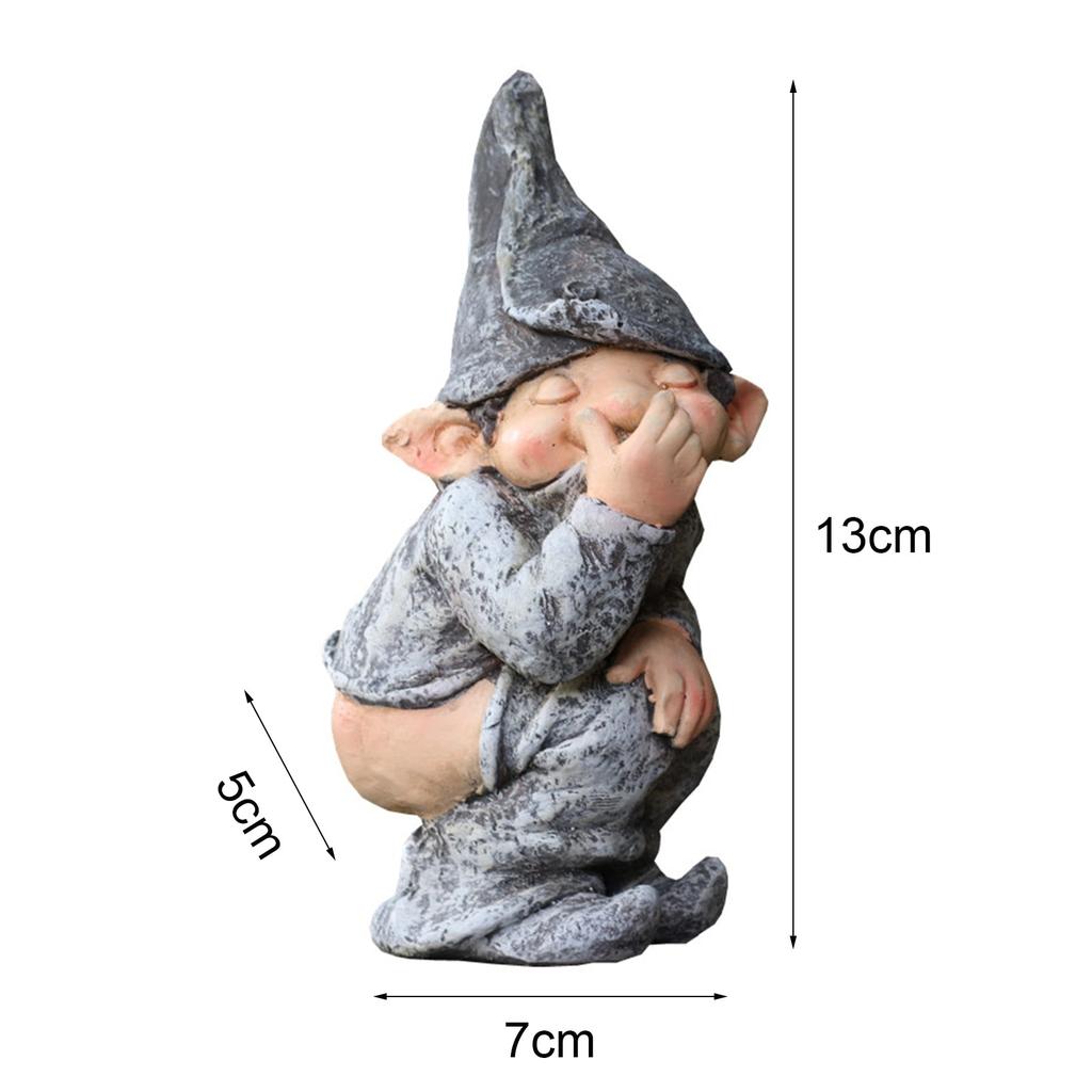 Naughty Garden Gnome Resin Figurine Ornament by HitMyNeed
