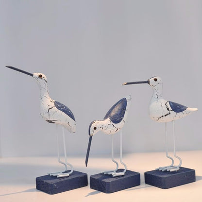 Nautical Decorative Wooden Birds Set of 3 by HitMyNeed