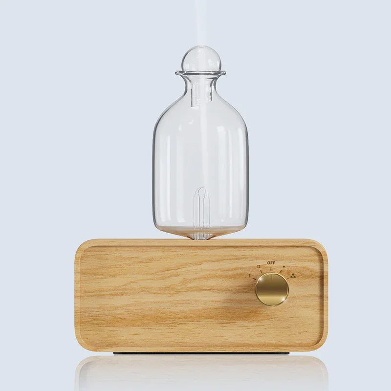 Nebulizing Waterless Essential Oil Diffuser Wood & Glass by HitMyNeed