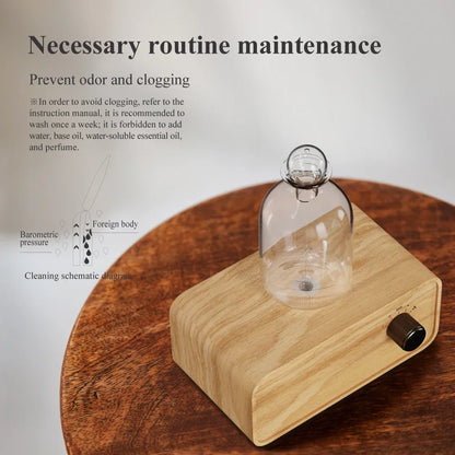 Nebulizing Waterless Essential Oil Diffuser Wood & Glass by HitMyNeed