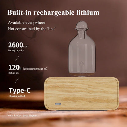 Nebulizing Waterless Essential Oil Diffuser Wood & Glass by HitMyNeed