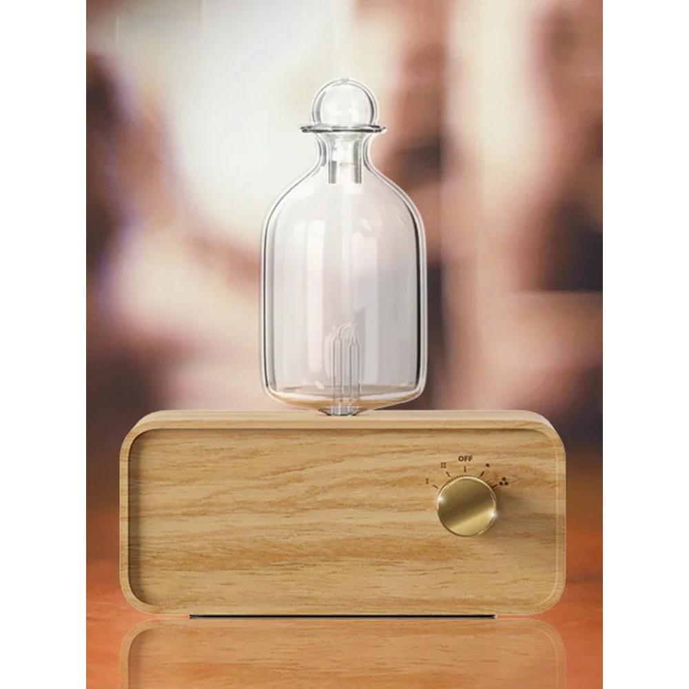 Nebulizing Waterless Essential Oil Diffuser Wood & Glass by HitMyNeed
