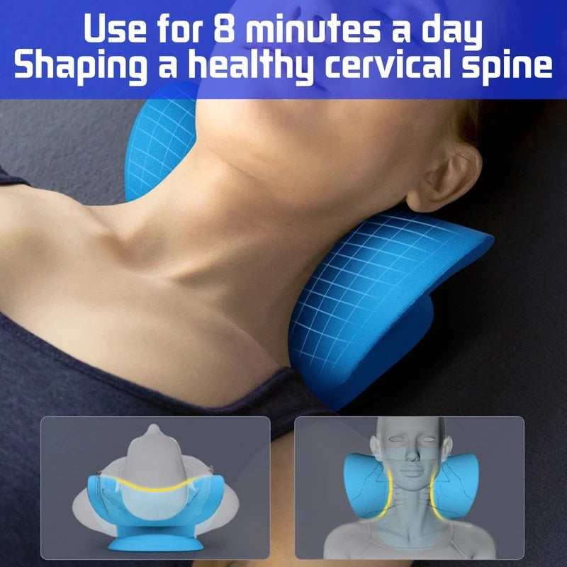 Neck & Shoulder Cervical Traction Relaxer Pillow by HitMyNeed
