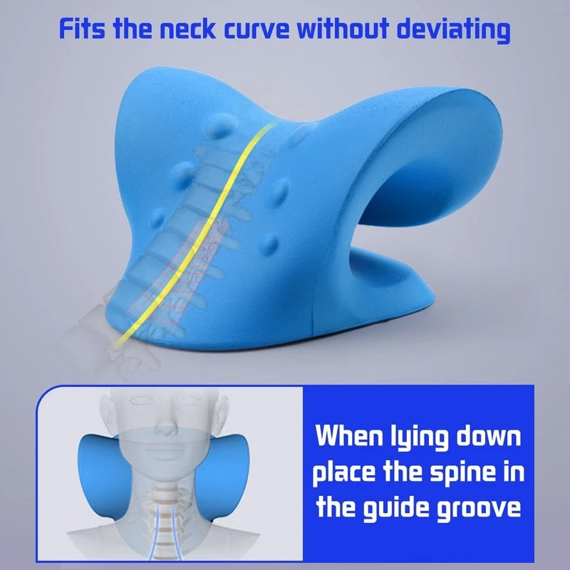 Neck & Shoulder Cervical Traction Relaxer Pillow by HitMyNeed
