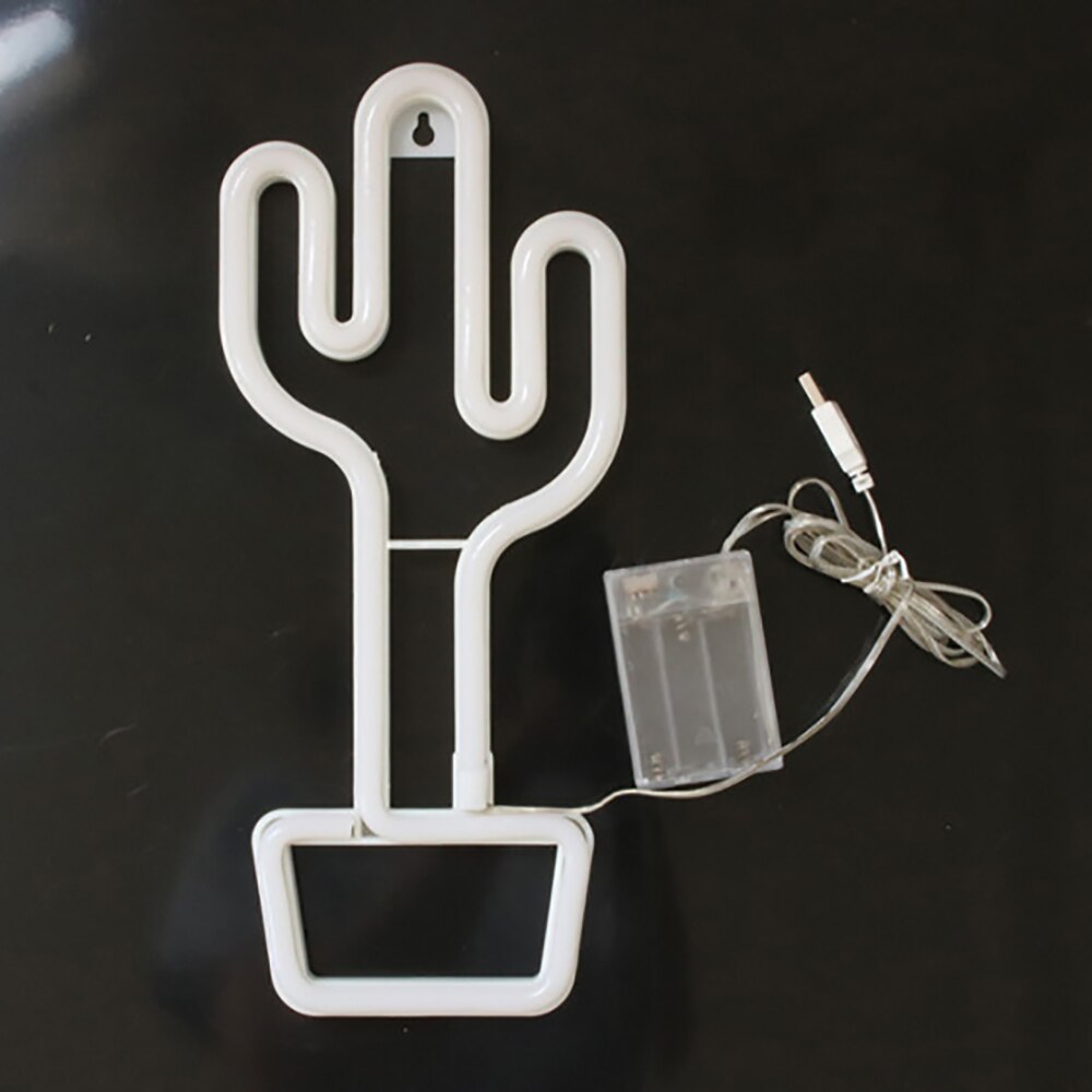 Neon LED Cactus Night Light with USB and Battery Power by HitMyNeed