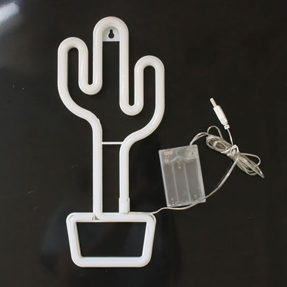 Neon LED Cactus Night Light with USB and Battery Power by HitMyNeed