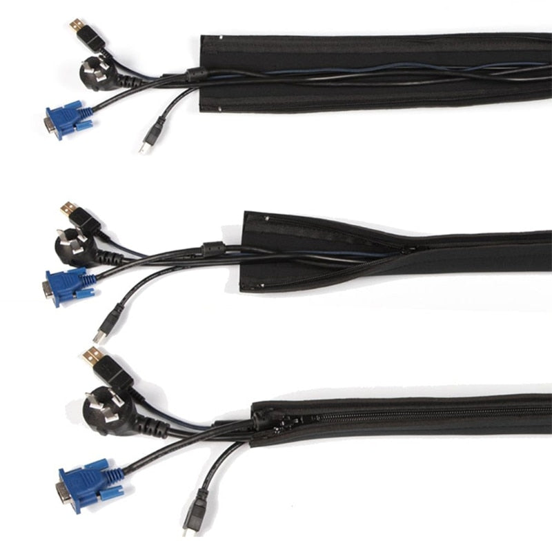 Neoprene Cable Management Sleeve with Zipper by HitMyNeed
