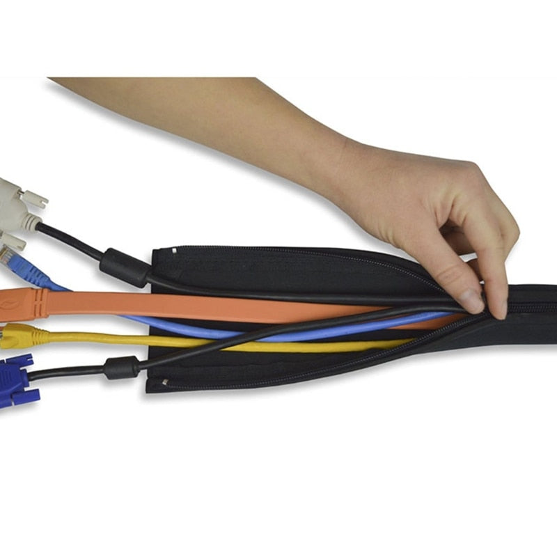 Neoprene Cable Management Sleeve with Zipper by HitMyNeed