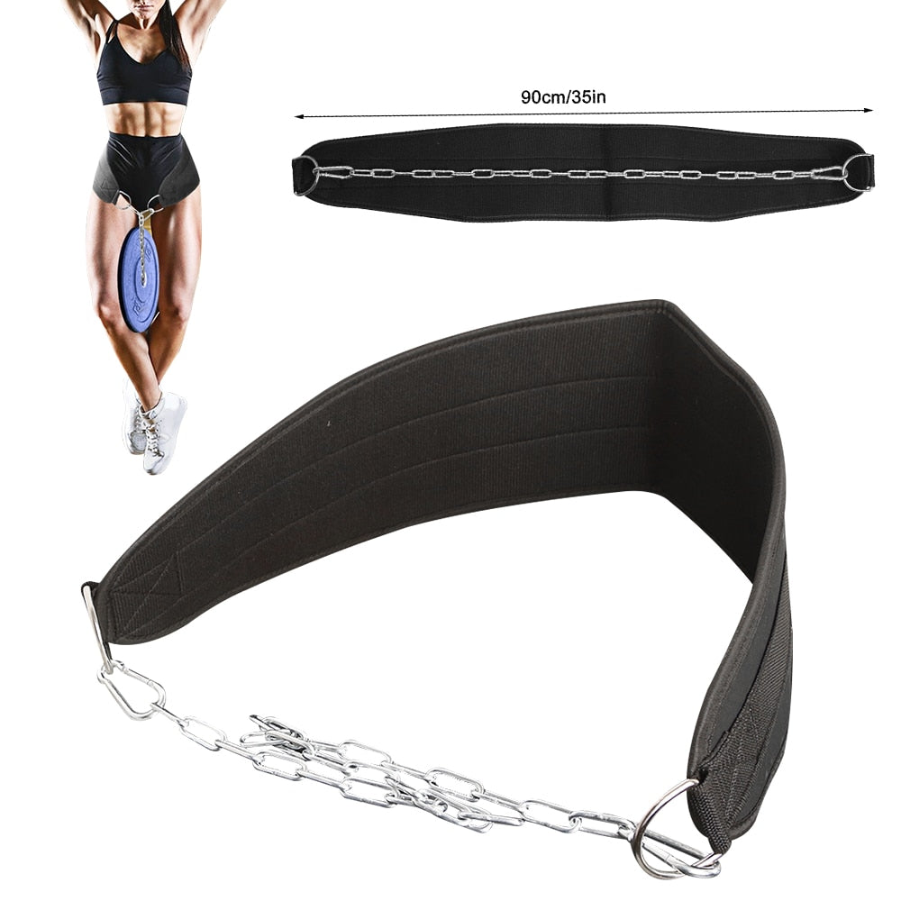 Neoprene Chin Up Dip Weight Belt with Chain by HitMyNeed
