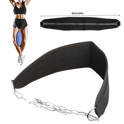 Neoprene Chin Up Dip Weight Belt with Chain by HitMyNeed