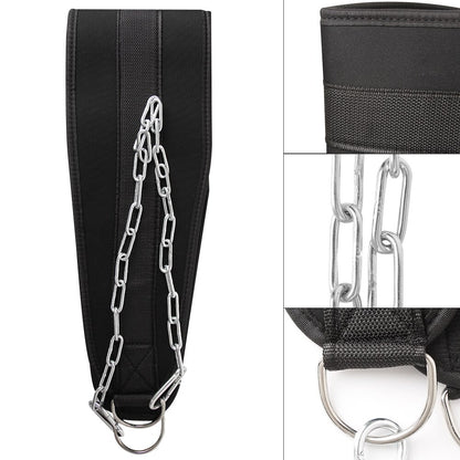 Neoprene Chin Up Dip Weight Belt with Chain by HitMyNeed