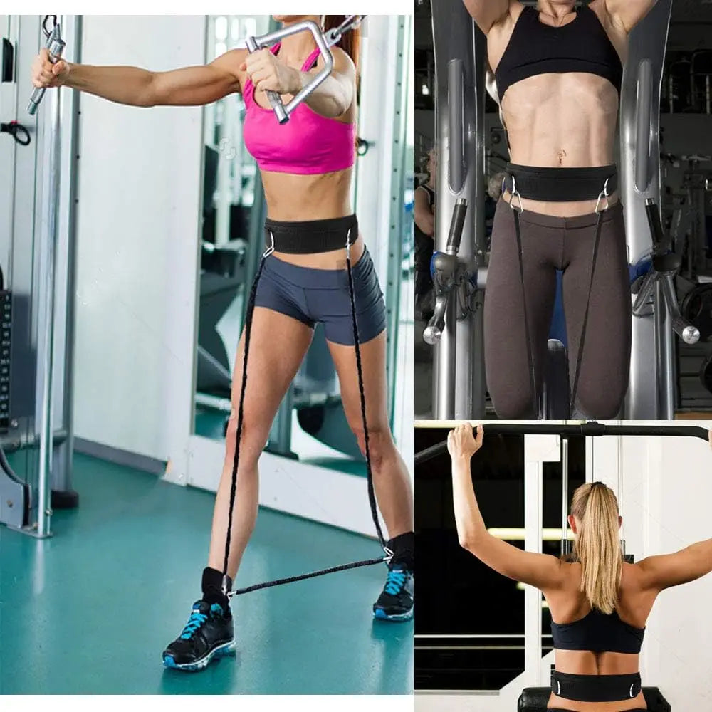 Neoprene Waist Belt Pulley Strap for Cable Machines by HitMyNeed