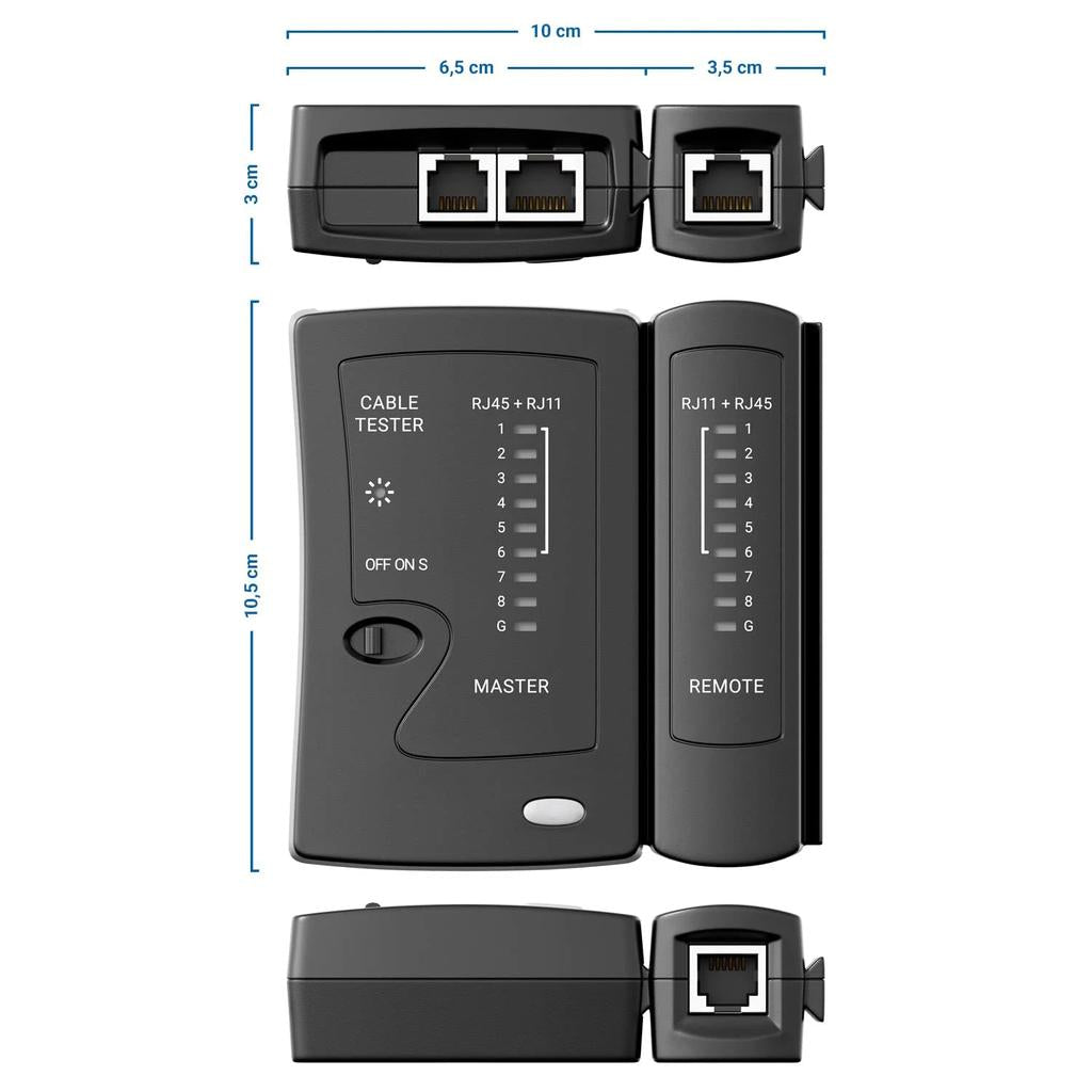 Network Ethernet Cable Tester for RJ45 RJ11 RJ12 by HitMyNeed