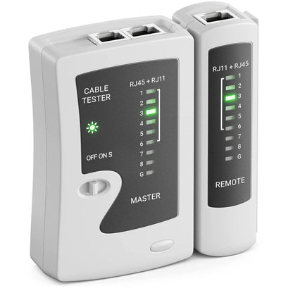 Network Ethernet Cable Tester for RJ45 RJ11 RJ12 white by HitMyNeed
