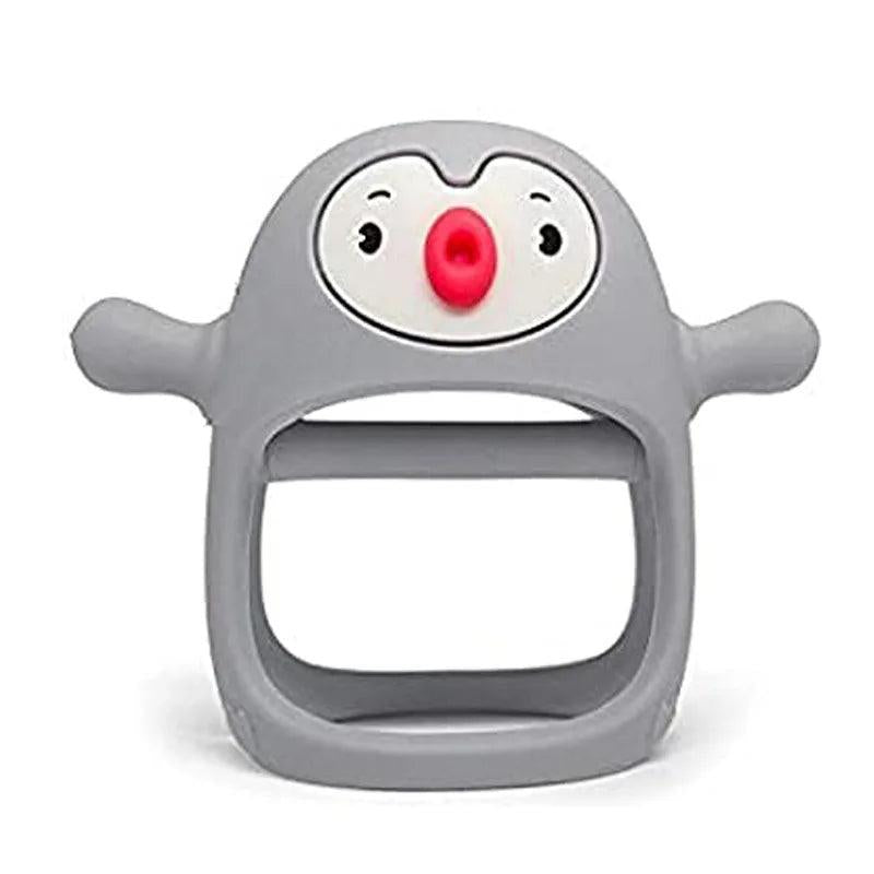 Never Drop Silicone Baby Teether & Pacifier Toy gray by HitMyNeed