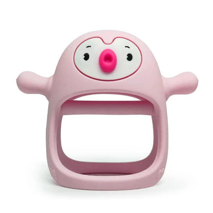 Never Drop Silicone Baby Teether & Pacifier Toy pink by HitMyNeed