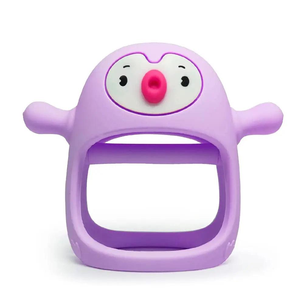 Never Drop Silicone Baby Teether & Pacifier Toy purple by HitMyNeed