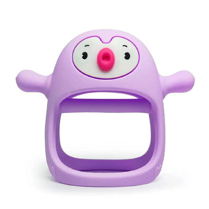 Never Drop Silicone Baby Teether & Pacifier Toy purple by HitMyNeed
