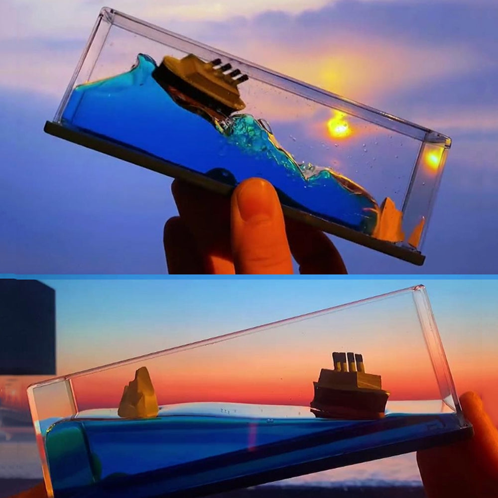 Never Sinking Titanic Drift Bottle Desk Ornament by HitMyNeed